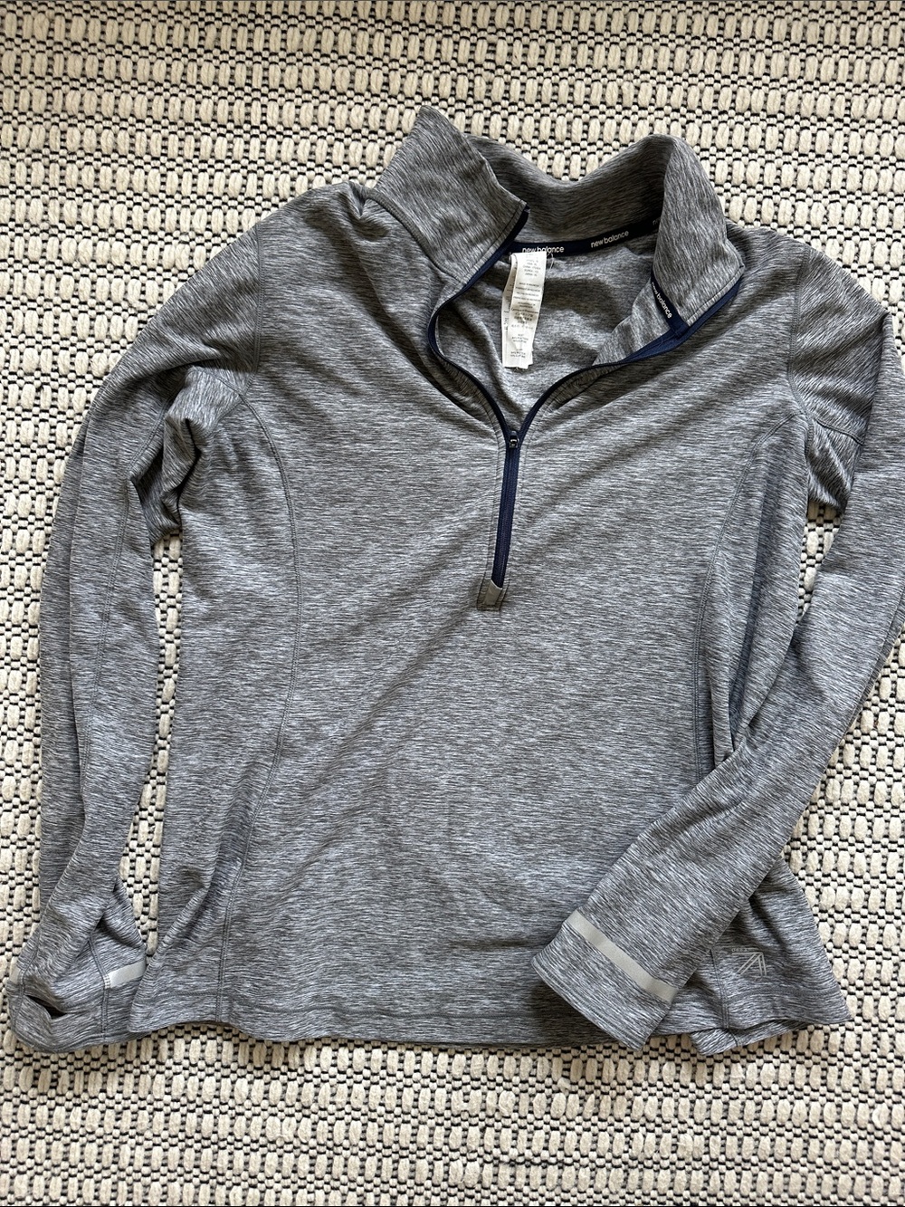 New Balance Women's Heather Gray Half-Zip Performance Pullover